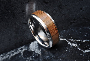 Black Walnut Wedding Band, Black Walnut Wedding Ring, Natural Wood Engagement Ring, Natural Wood Jewelry, Black Walnut Inlay Ring.