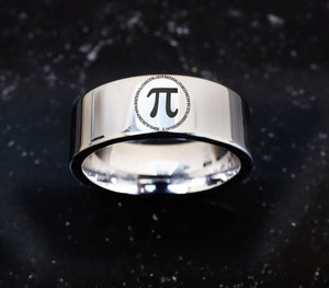 Pi Symbol Ring, Mathematics ring, Programmer gift, Computer Nerd Jewelry, Teacher Wedding Ring, Pi Ring, Programmer Wedding Ring, Math Ring.