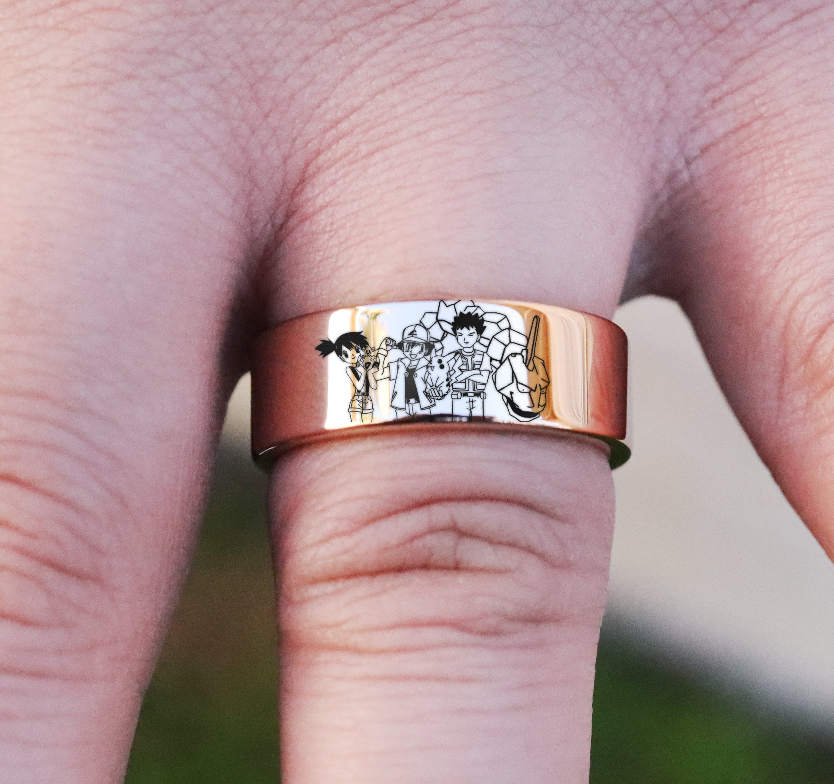 I Choose You Ring, Pokemon Engraved Ring, Pokemon Ring, Pokemon Wed... I Choose You Ring, Pokemon Engraved Ring, Pokemon Ring, Pokemon Wed...