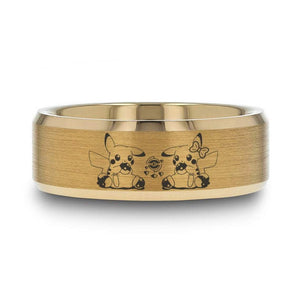  Ring Pokemon Ring, I Choose You Ring, Pokemon Engraved Ring, Pokemon Ring, Pokemon Wedding Band.