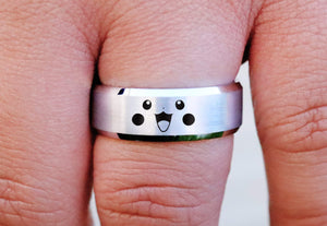  Ring Pokemon Ring, Pikachu Wedding Ring, Pokemon Engraved Ring, Pokemon Wedding Ring, Pokemon Band