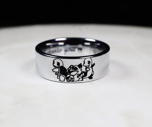  Ring Starter Pokemon Ring, I Choose You Ring, Couple Pokemon Ring, Bulbasaur Charmander Squirtle Ring