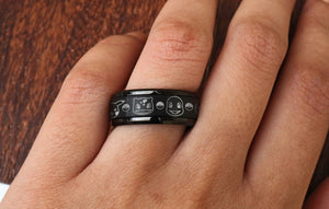  Ring Starter Pokemon Video Game Ring, Pokeball Wedding Band, Pikachu Bulbasaur Squirtle Charmander Ring